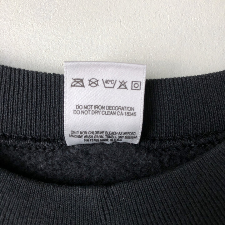 Vintage 90'S Fruit of the Loom college sweatshirt, made in the USA, size M, men's cotton black type Vintage Second Hand