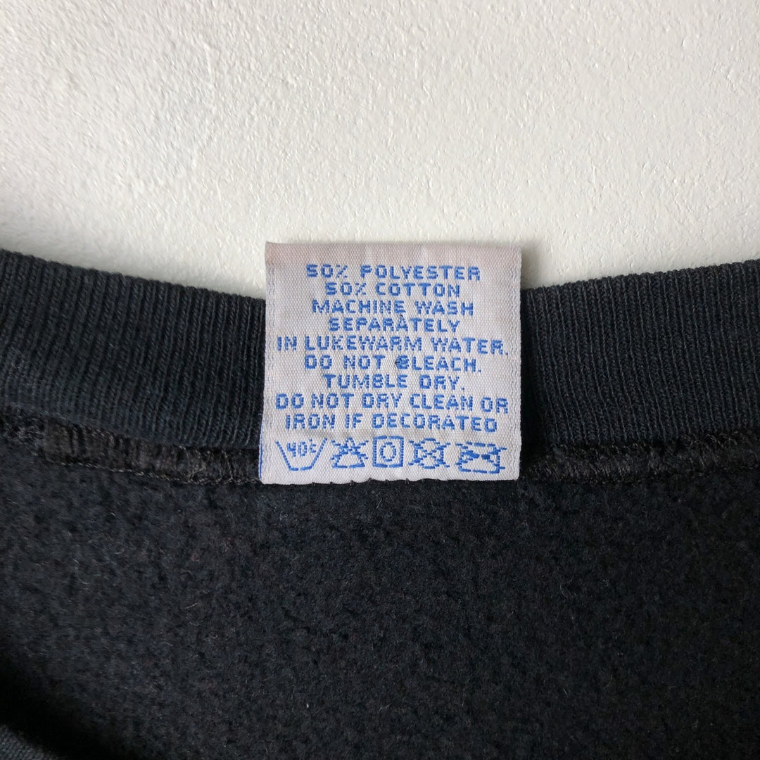 SPORTS LINE College Character Sweatshirt, Made in USA, Men's Size Medium polyester black type Vintage Second Hand