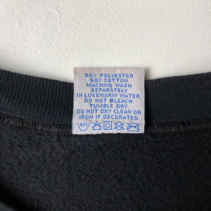 SPORTS LINE College Character Sweatshirt, Made in USA, Men's Size Medium polyester black type Vintage Second Hand