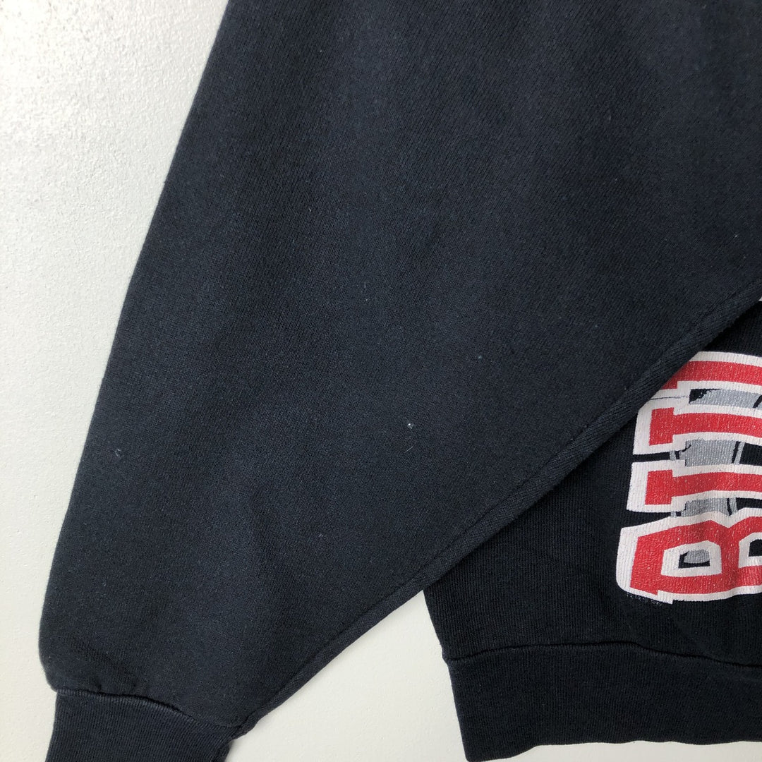 SPORTS LINE College Character Sweatshirt, Made in USA, Men's Size Medium polyester black type Vintage Second Hand