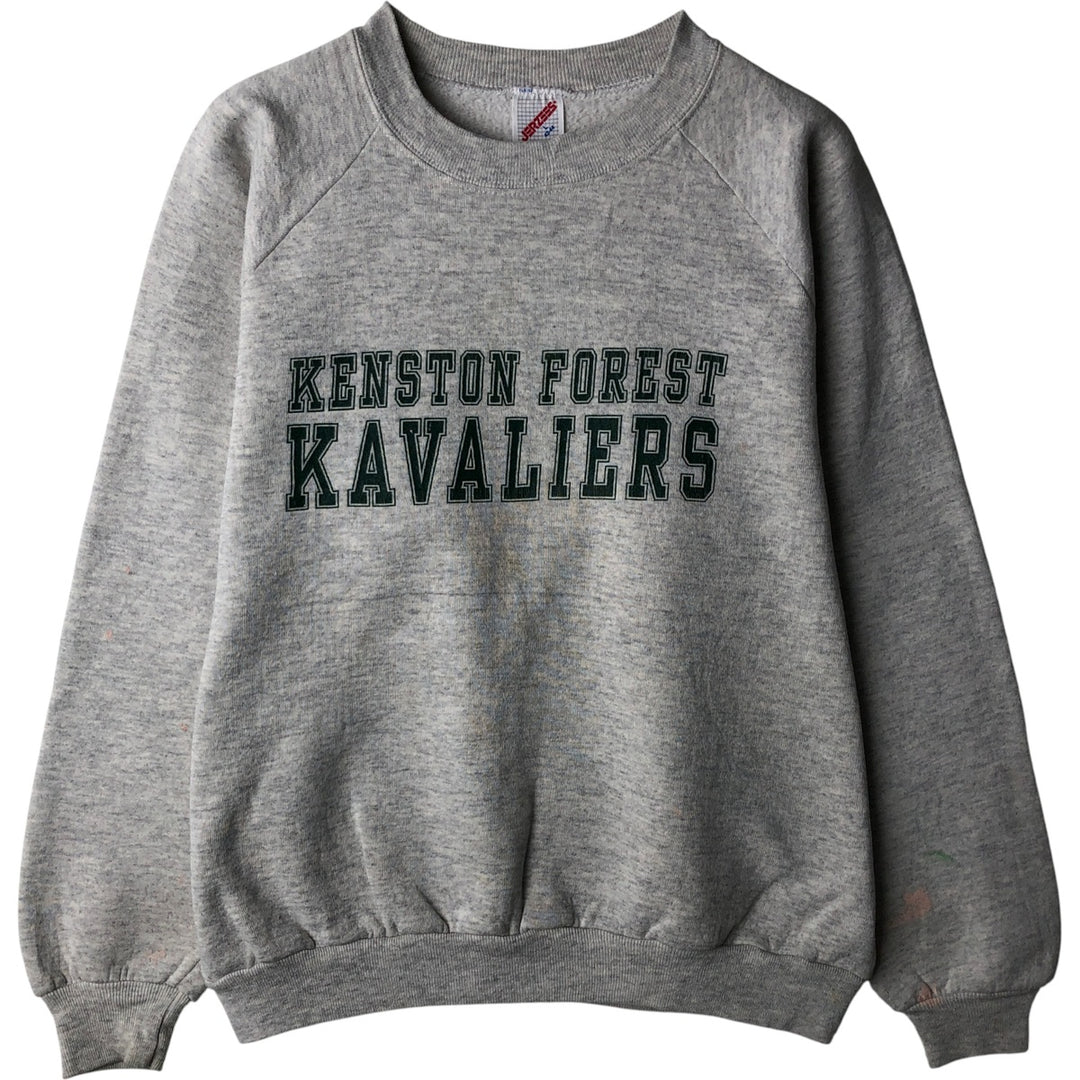 80s-90'S Jerzees College Sweatshirt, Made in USA, Men's Size L, Vintage polyester gray type Vintage Second Hand