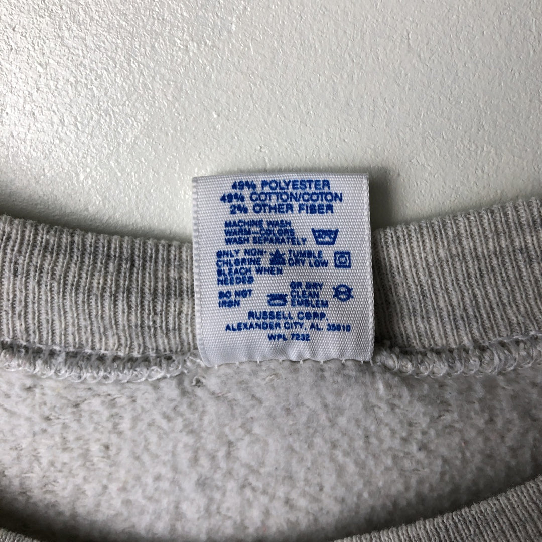 80s-90'S Jerzees College Sweatshirt, Made in USA, Men's Size L, Vintage polyester gray type Vintage Second Hand