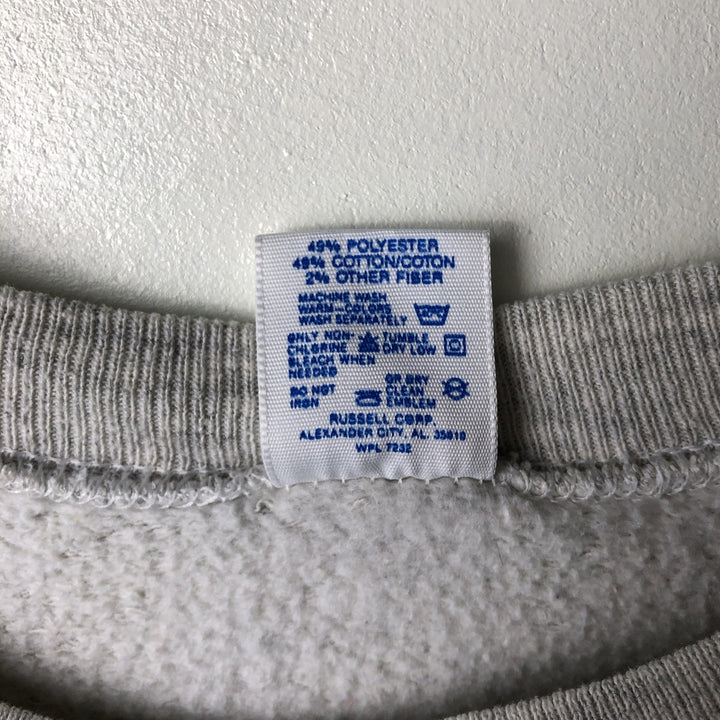 80s-90'S Jerzees College Sweatshirt, Made in USA, Men's Size L, Vintage polyester gray type Vintage Second Hand
