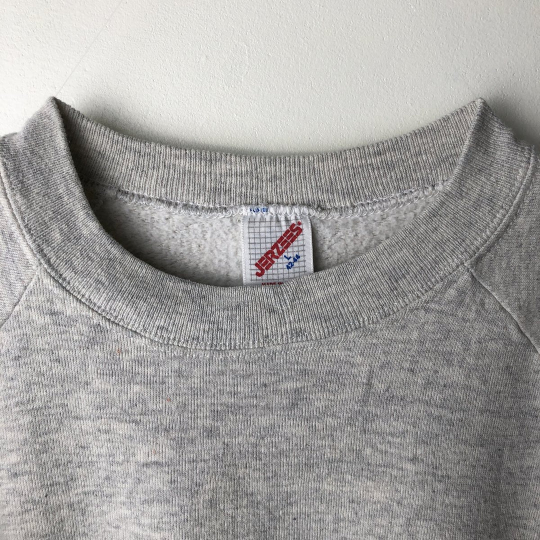 80s-90'S Jerzees College Sweatshirt, Made in USA, Men's Size L, Vintage polyester gray type Vintage Second Hand