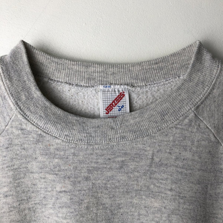 80s-90'S Jerzees College Sweatshirt, Made in USA, Men's Size L, Vintage polyester gray type Vintage Second Hand