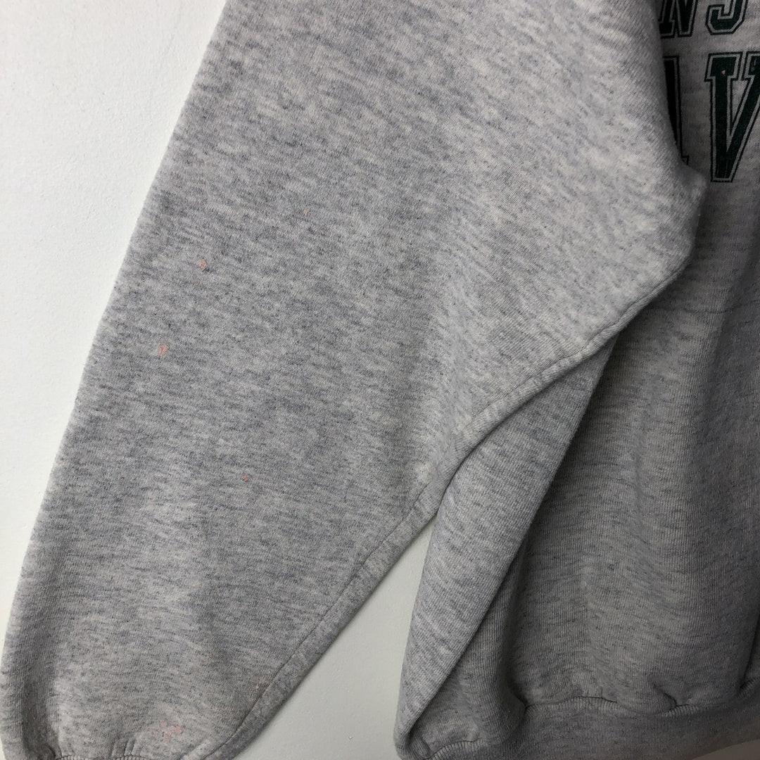 80s-90'S Jerzees College Sweatshirt, Made in USA, Men's Size L, Vintage polyester gray type Vintage Second Hand