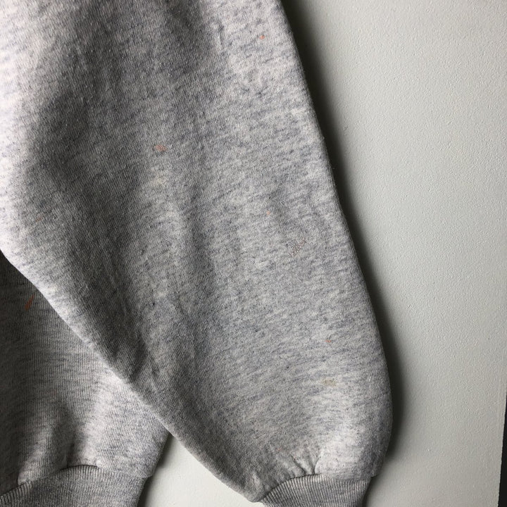 80s-90'S Jerzees College Sweatshirt, Made in USA, Men's Size L, Vintage polyester gray type Vintage Second Hand