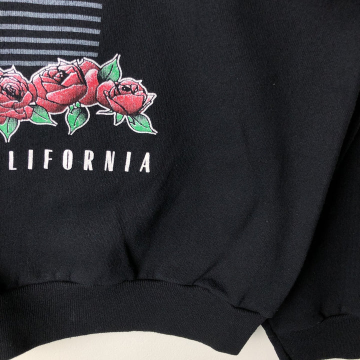 Vintage 90'S Tartex Rose Bowl College Character Sweatshirt, Made in USA, Men's XL cotton black type Vintage Second Hand