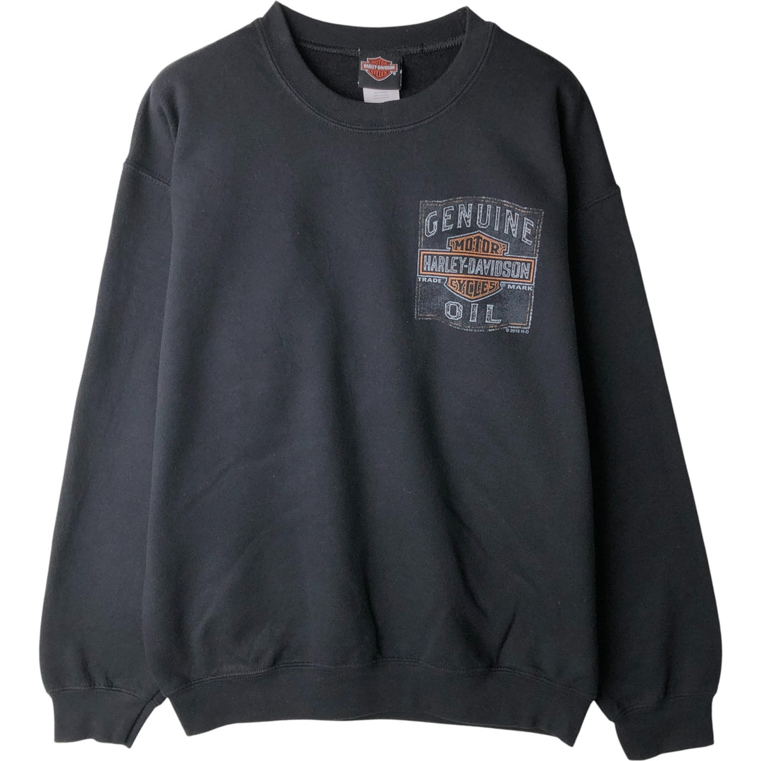 Harley-Davidson Advertising Sweatshirt, Men's Size Medium cotton black type Vintage Second Hand