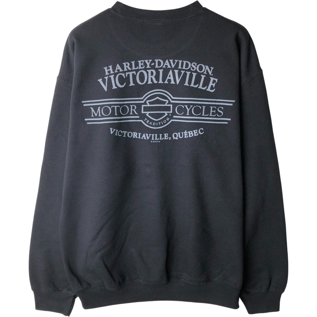 Harley-Davidson Advertising Sweatshirt, Men's Size Medium cotton black type Vintage Second Hand
