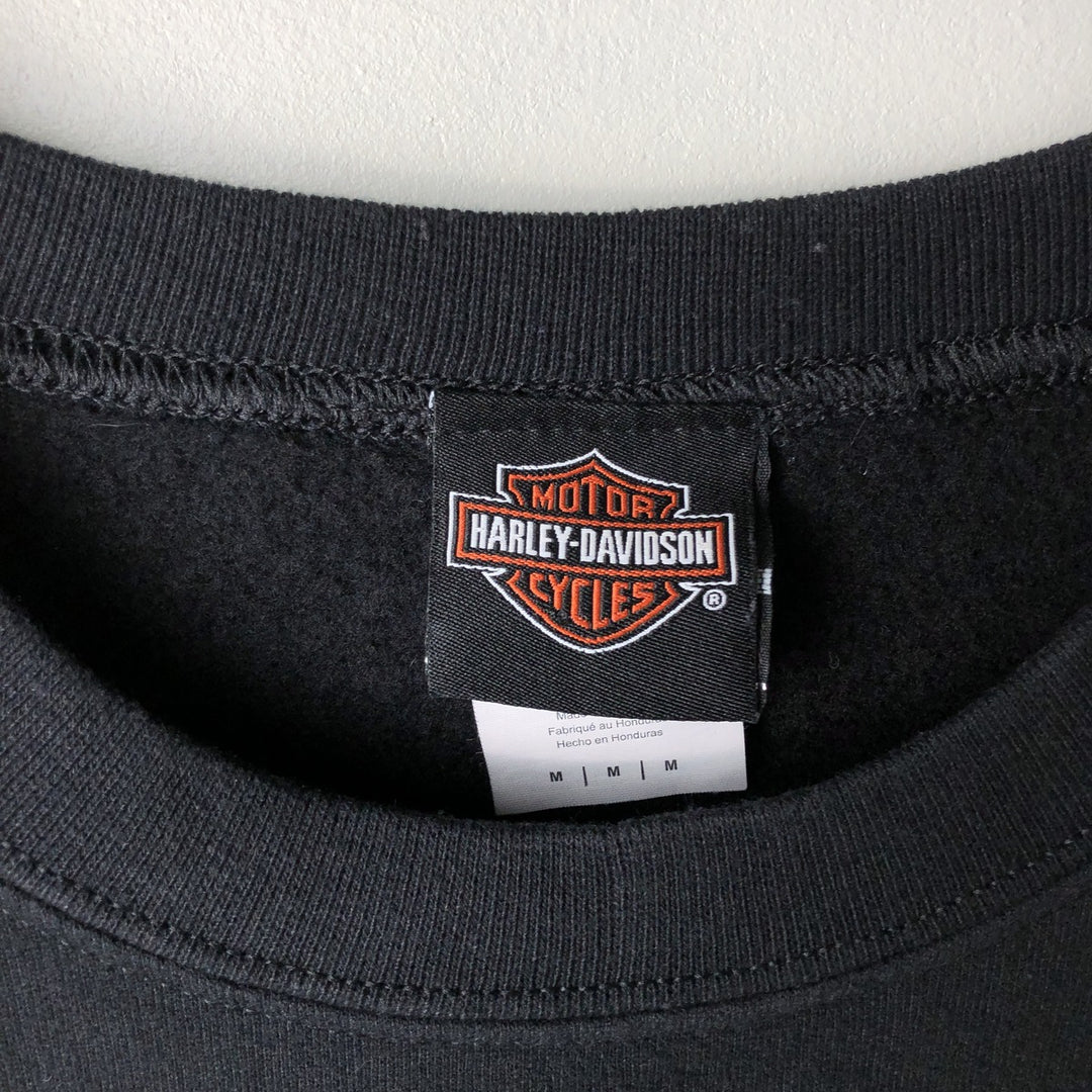 Harley-Davidson Advertising Sweatshirt, Men's Size Medium cotton black type Vintage Second Hand