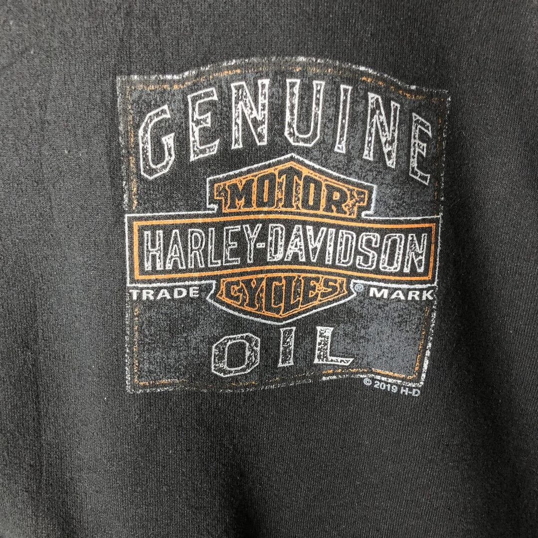 Harley-Davidson Advertising Sweatshirt, Men's Size Medium cotton black type Vintage Second Hand