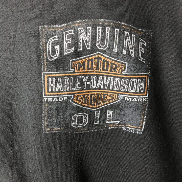 Harley-Davidson Advertising Sweatshirt, Men's Size Medium cotton black type Vintage Second Hand