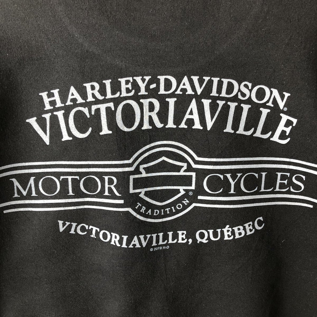 Harley-Davidson Advertising Sweatshirt, Men's Size Medium cotton black type Vintage Second Hand