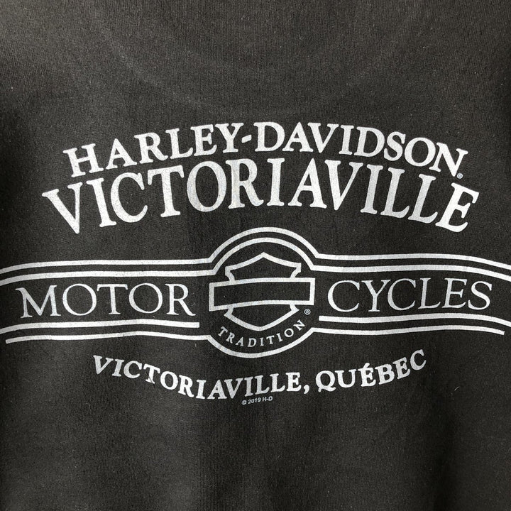 Harley-Davidson Advertising Sweatshirt, Men's Size Medium cotton black type Vintage Second Hand