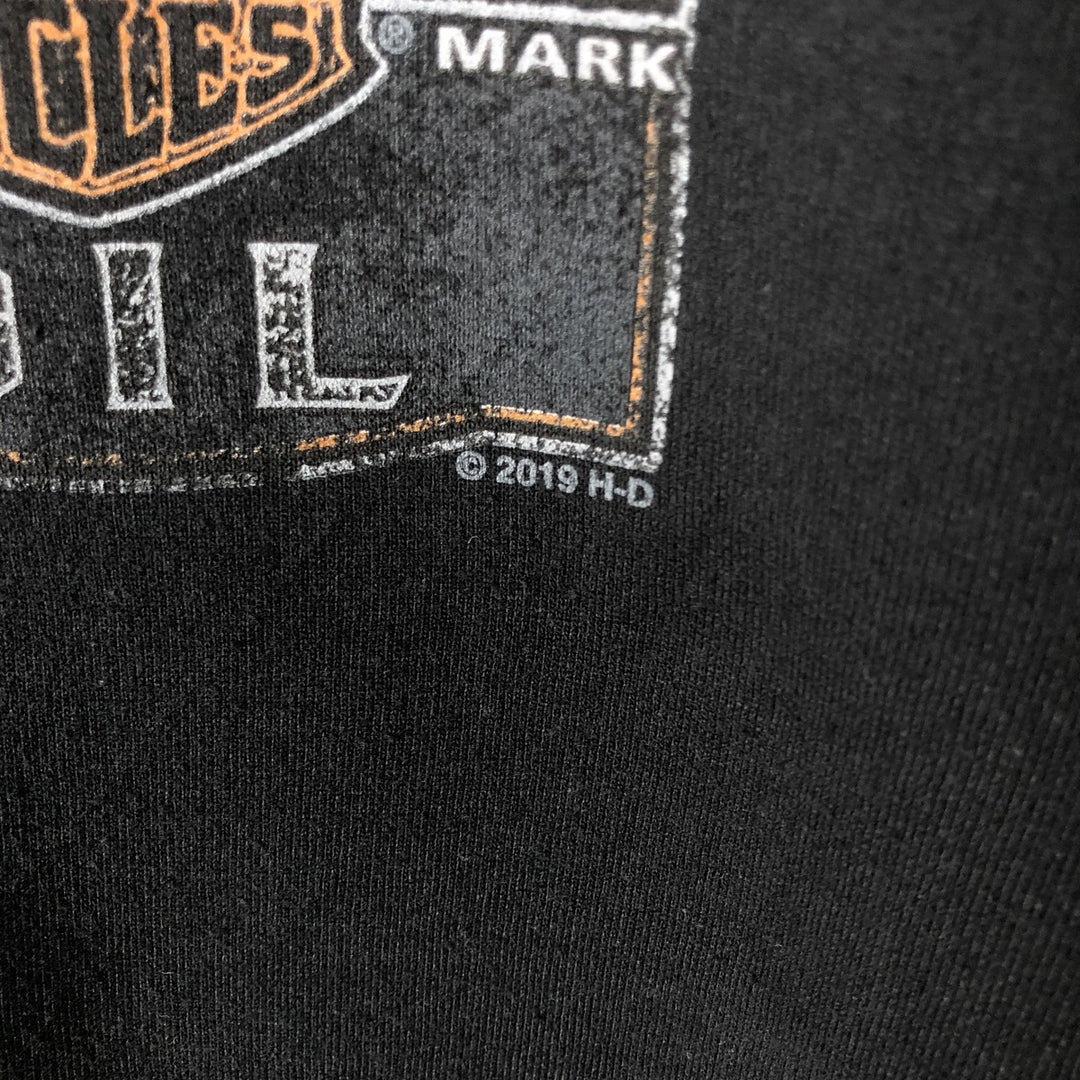 Harley-Davidson Advertising Sweatshirt, Men's Size Medium cotton black type Vintage Second Hand