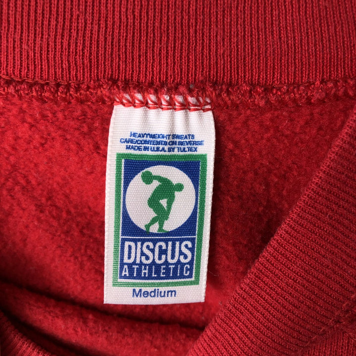 80s-90'S Discus Athletic Budweiser Advertising Sweatshirt, Made in USA, Men's Size Medium cotton red type Vintage Second Hand