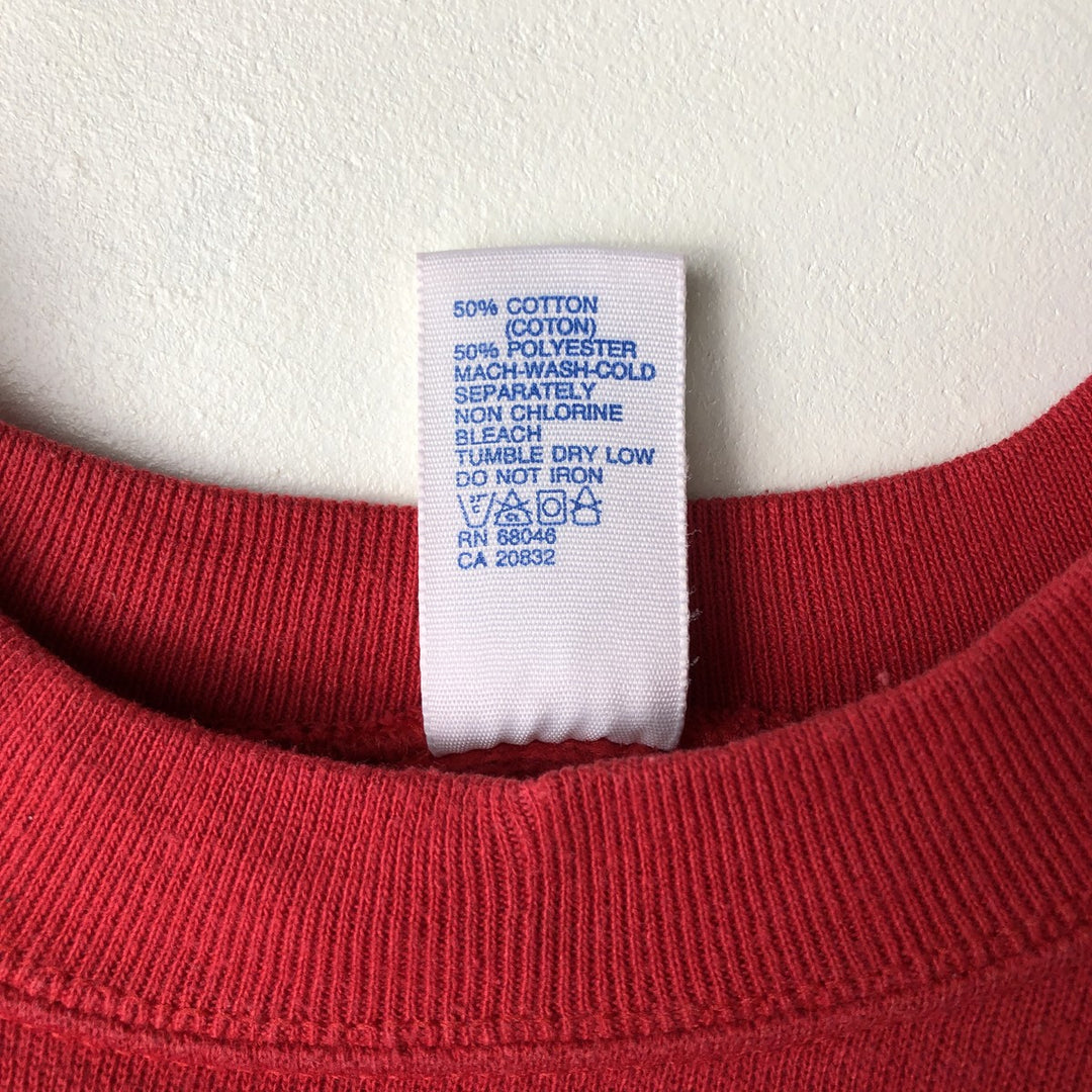 80s-90'S Discus Athletic Budweiser Advertising Sweatshirt, Made in USA, Men's Size Medium cotton red type Vintage Second Hand
