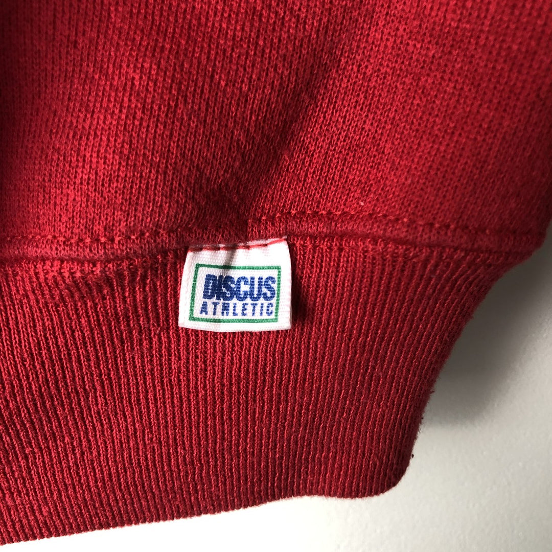 80s-90'S Discus Athletic Budweiser Advertising Sweatshirt, Made in USA, Men's Size Medium cotton red type Vintage Second Hand