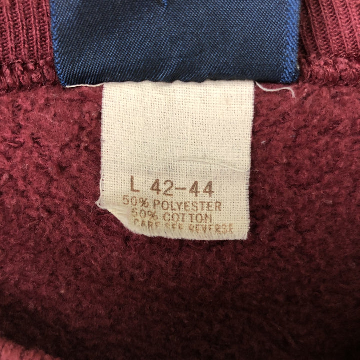 80s-90'S Jansport Triple Print College Sweatshirt, Made in USA, Men's Size L (Equivalent), Vintage cotton wine-red Vintage Second Hand