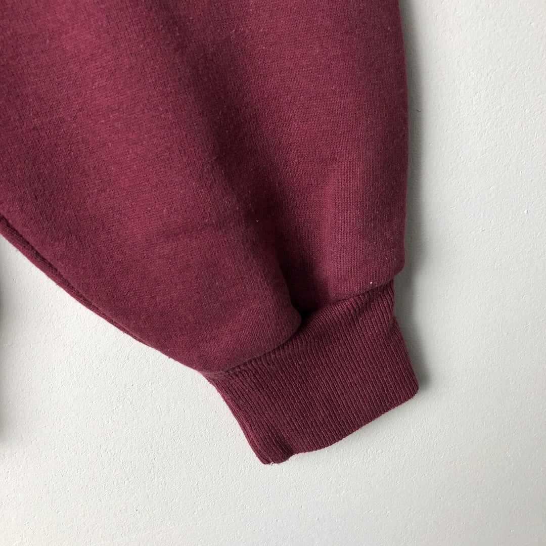 80s-90'S Jansport Triple Print College Sweatshirt, Made in USA, Men's Size L (Equivalent), Vintage cotton wine-red Vintage Second Hand