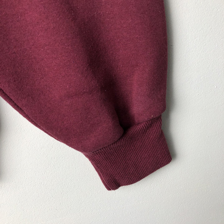 80s-90'S Jansport Triple Print College Sweatshirt, Made in USA, Men's Size L (Equivalent), Vintage cotton wine-red Vintage Second Hand