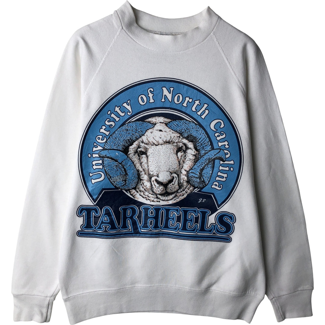 Vintage 1990'S Sophie University of North Carolina College Character Sweatshirt, Made in USA, Men's Size L cotton white type Vintage Second Hand