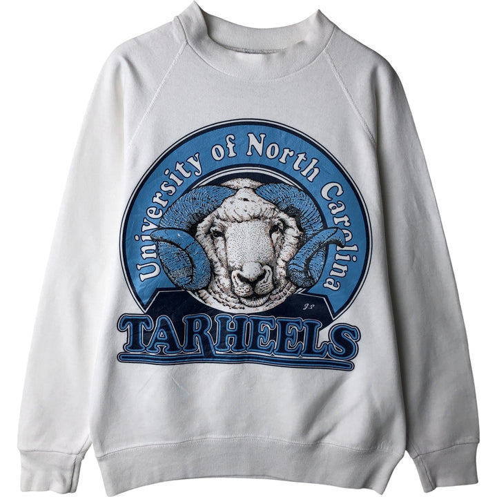 Vintage 1990'S Sophie University of North Carolina College Character Sweatshirt, Made in USA, Men's Size L cotton white type Vintage Second Hand