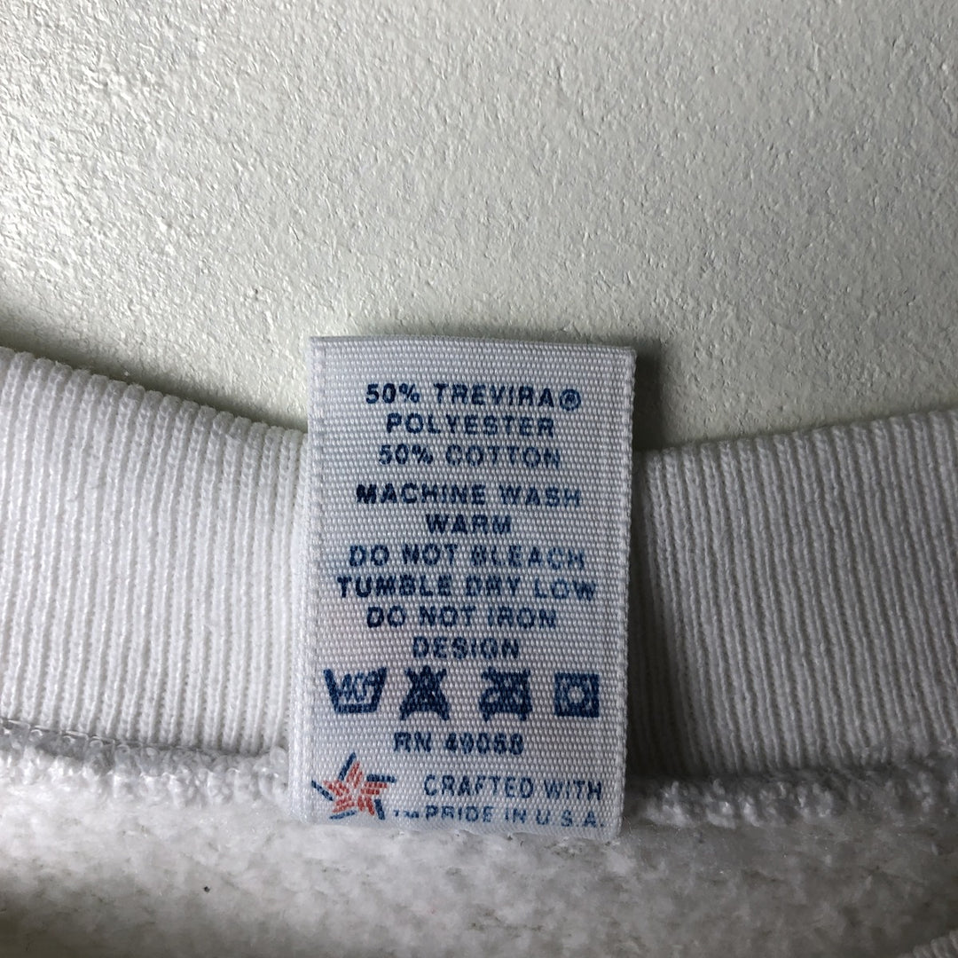 Vintage 1990'S Sophie University of North Carolina College Character Sweatshirt, Made in USA, Men's Size L cotton white type Vintage Second Hand
