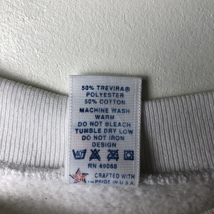Vintage 1990'S Sophie University of North Carolina College Character Sweatshirt, Made in USA, Men's Size L cotton white type Vintage Second Hand