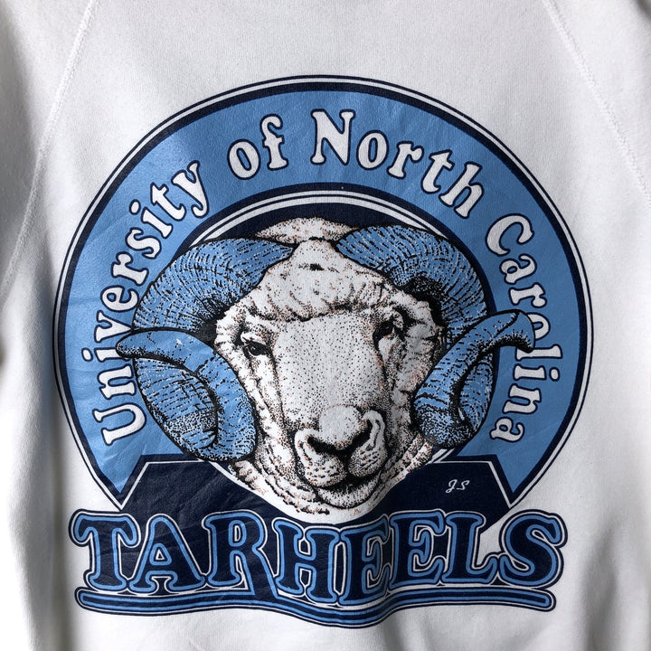 Vintage 1990'S Sophie University of North Carolina College Character Sweatshirt, Made in USA, Men's Size L cotton white type Vintage Second Hand