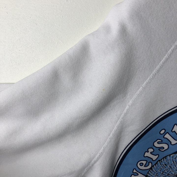 Vintage 1990'S Sophie University of North Carolina College Character Sweatshirt, Made in USA, Men's Size L cotton white type Vintage Second Hand