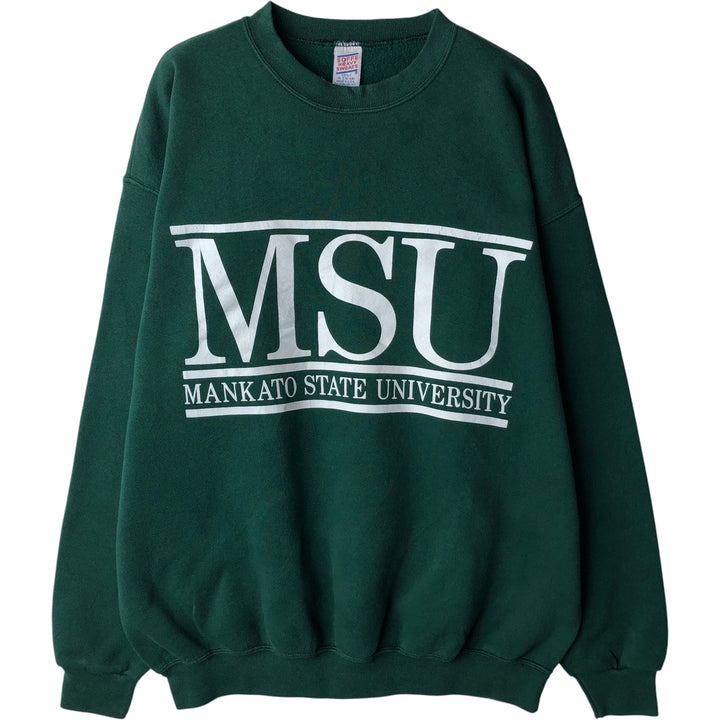 Vintage 90'S SOFFE HEAVY SWEATS college sweatshirt, made in the USA, men's size XL polyester green type Vintage Second Hand