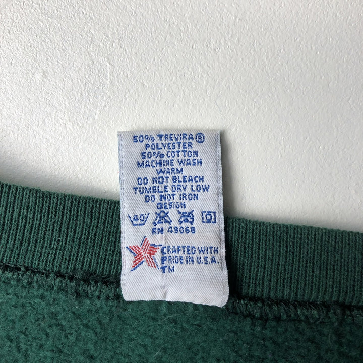 Vintage 90'S SOFFE HEAVY SWEATS college sweatshirt, made in the USA, men's size XL polyester green type Vintage Second Hand