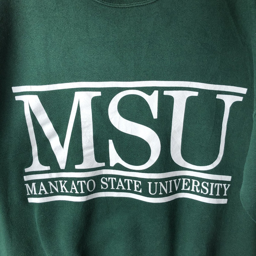 Vintage 90'S SOFFE HEAVY SWEATS college sweatshirt, made in the USA, men's size XL polyester green type Vintage Second Hand