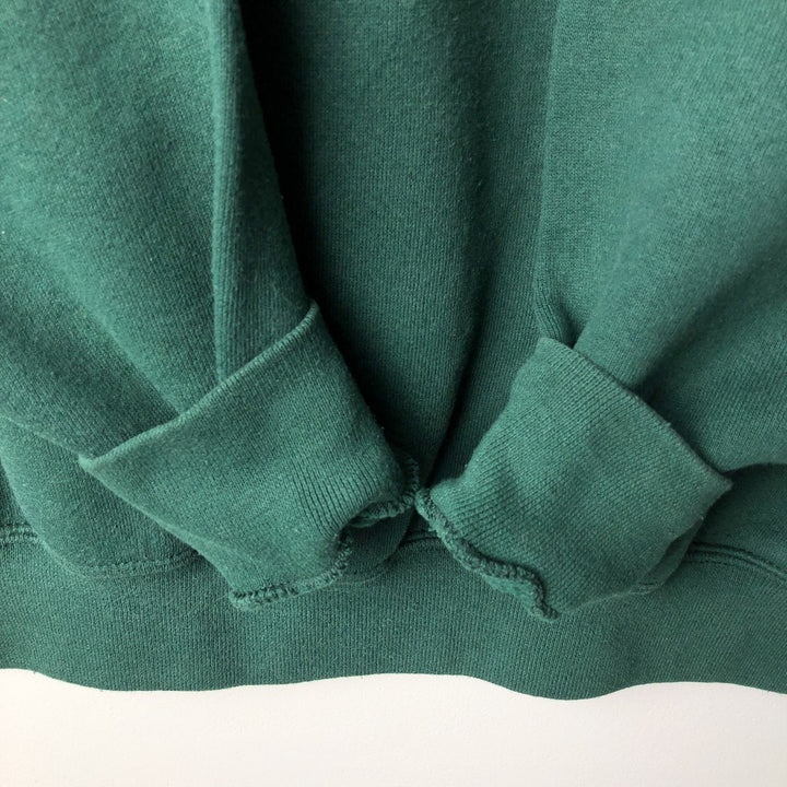 Vintage 90'S SOFFE HEAVY SWEATS college sweatshirt, made in the USA, men's size XL polyester green type Vintage Second Hand