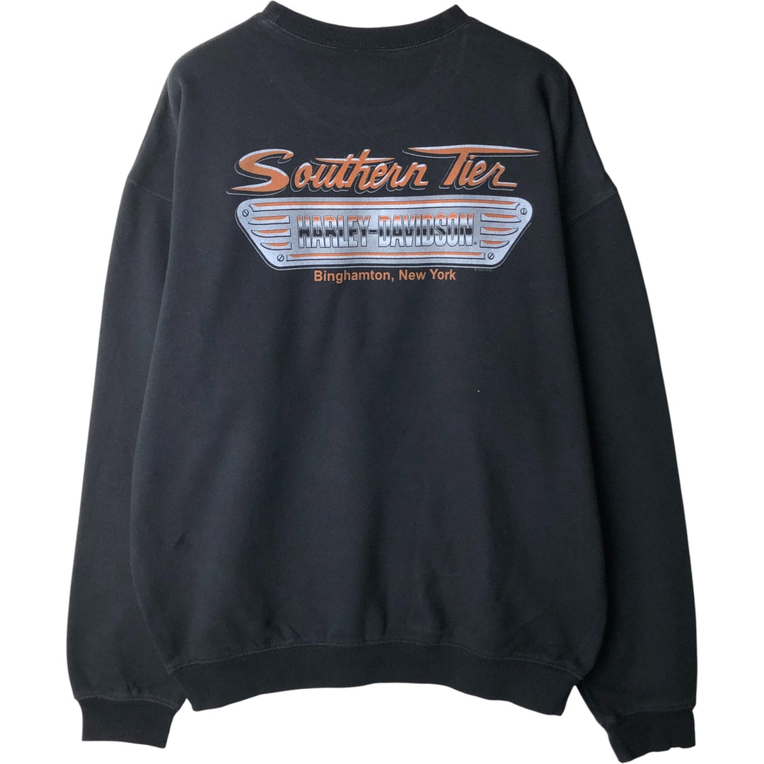 Harley-Davidson Advertising Sweatshirt, Men's L size cotton black type Vintage Second Hand