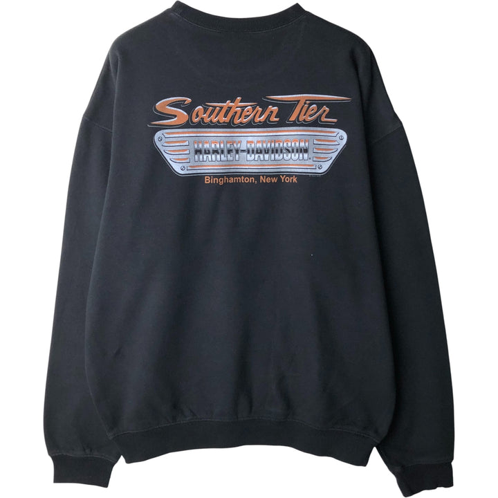 Harley-Davidson Advertising Sweatshirt, Men's L size cotton black type Vintage Second Hand