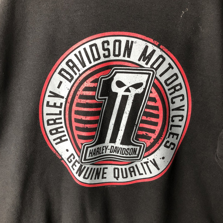 Harley-Davidson Advertising Sweatshirt, Men's L size cotton black type Vintage Second Hand