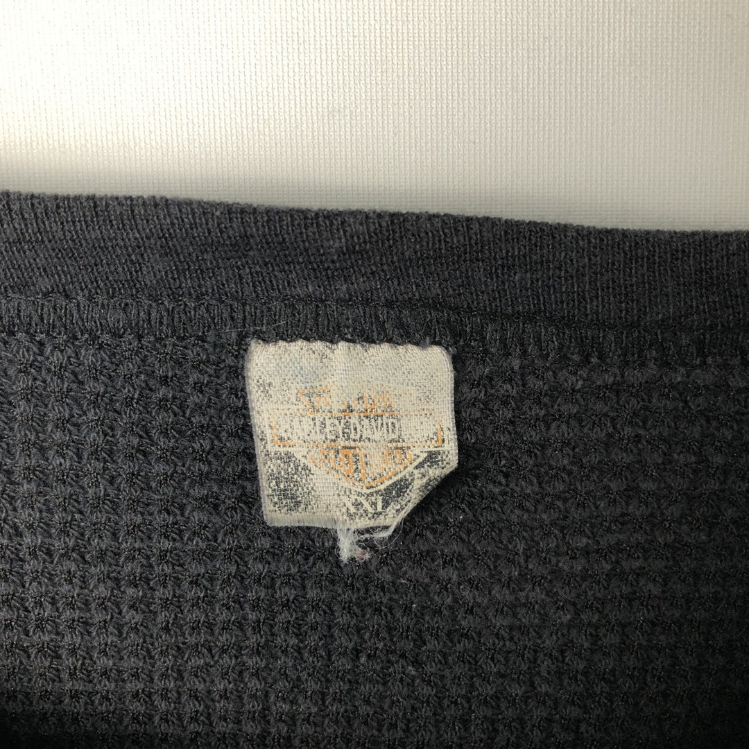 Vintage 90'S Harley-Davidson Thermal Long T-Shirt, Waffle, Men's XXL unclear black type Vintage Second Hand