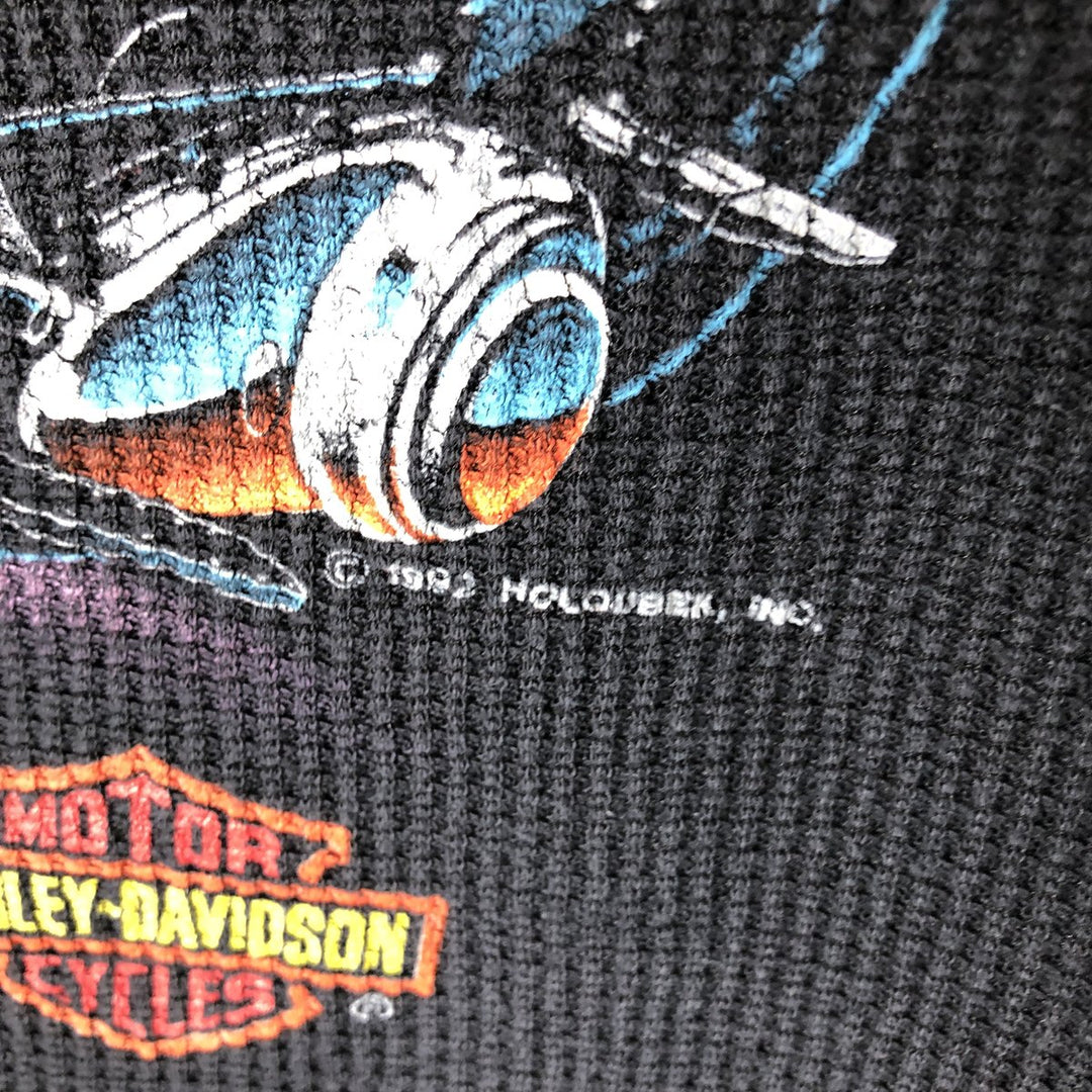Vintage 90'S Harley-Davidson Thermal Long T-Shirt, Waffle, Men's XXL unclear black type Vintage Second Hand