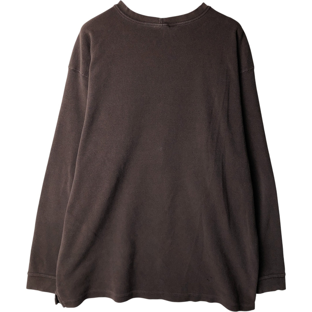 Carhartt Thermal Long T-Shirt, Waffle, Men's XXL cotton brown type Vintage Second Hand