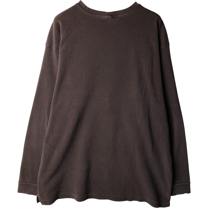 Carhartt Thermal Long T-Shirt, Waffle, Men's XXL cotton brown type Vintage Second Hand