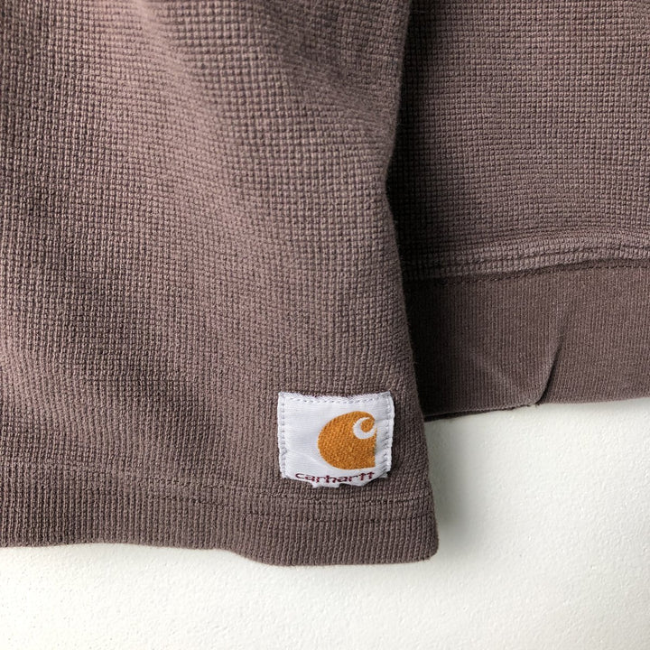 Carhartt Thermal Long T-Shirt, Waffle, Men's XXL cotton brown type Vintage Second Hand