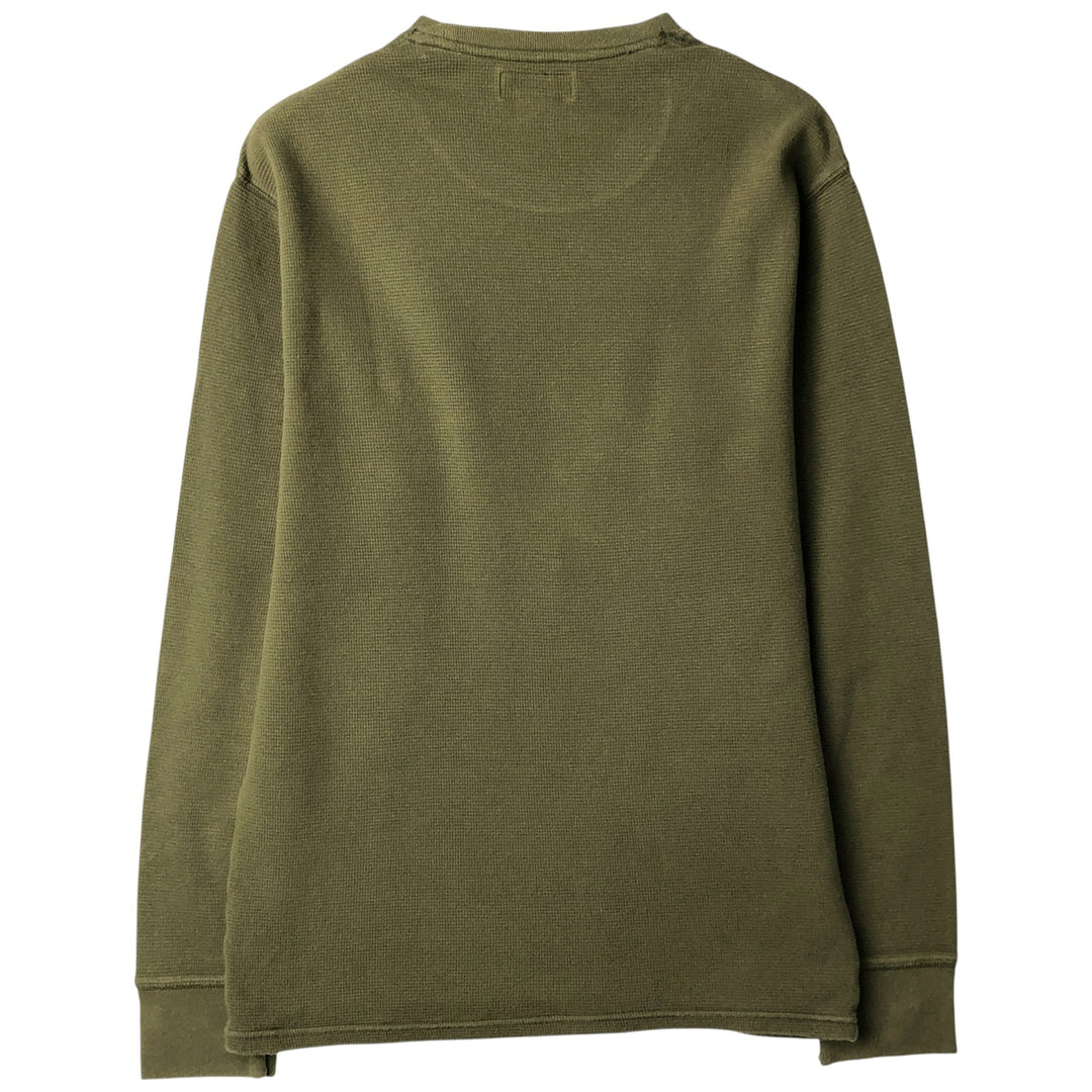 Ralph Lauren POLO RALPH LAUREN Thermal Ron T Waffle Men's L size cotton Khaki type Vintage Second Hand