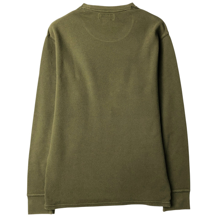 Ralph Lauren POLO RALPH LAUREN Thermal Ron T Waffle Men's L size cotton Khaki type Vintage Second Hand