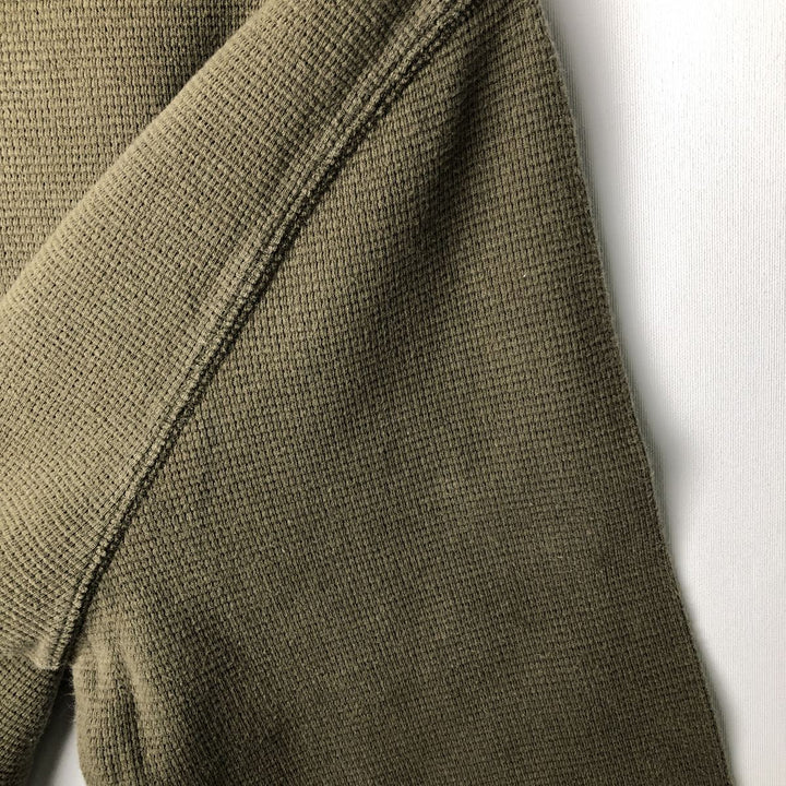 Ralph Lauren POLO RALPH LAUREN Thermal Ron T Waffle Men's L size cotton Khaki type Vintage Second Hand