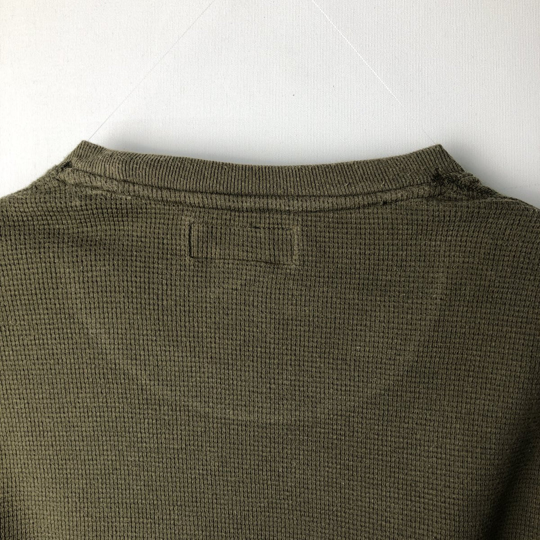 Ralph Lauren POLO RALPH LAUREN Thermal Ron T Waffle Men's L size cotton Khaki type Vintage Second Hand