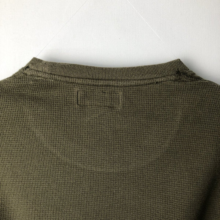 Ralph Lauren POLO RALPH LAUREN Thermal Ron T Waffle Men's L size cotton Khaki type Vintage Second Hand