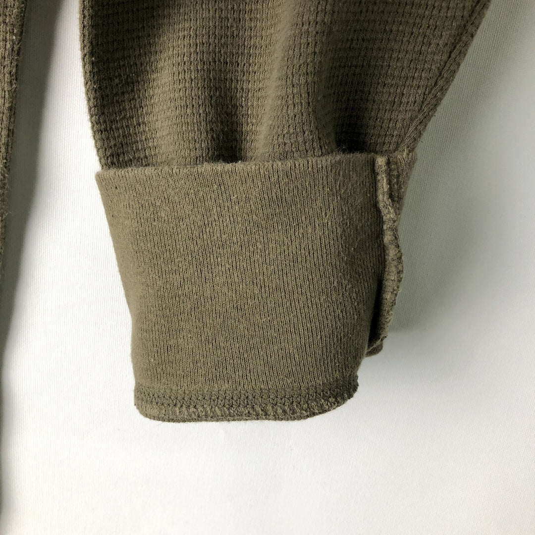 Ralph Lauren POLO RALPH LAUREN Thermal Ron T Waffle Men's L size cotton Khaki type Vintage Second Hand
